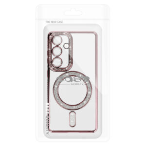 Bling Magsafe dėklas skirtas Samsung Galaxy S26 rožinės spalvos - Image 6