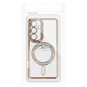 Bling Magsafe dėklas skirtas Samsung Galaxy S26 aukso spalvos - Image 6