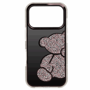 Teddy Bear dėklas skirtas Apple iPhone 16 rožinės spalvos - Image 2