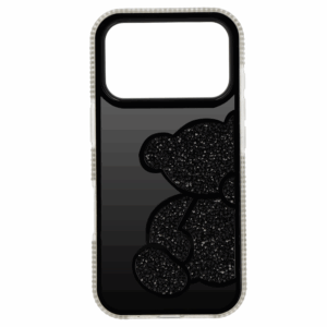 Teddy Bear dėklas skirtas Apple iPhone 17 Pro juodos spalvos - Image 2
