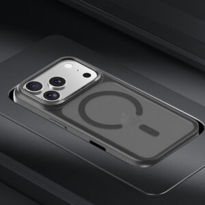 Benks dėklas Magnetic Mist Metal Frame (A069) skirtas Apple iPhone 17 Pro pilkos spalvos (Camera Control Button) - Image 8