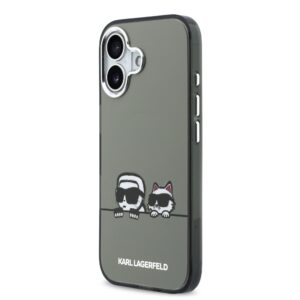 Karl Lagerfeld IML K&CH Heads Logo MagSafe dėklas skirtas Apple iPhone 17 juodos spalvos