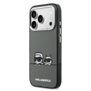 Karl Lagerfeld IML K&CH Heads Logo MagSafe dėklas skirtas Apple iPhone 17 Pro Max juodos spalvos
