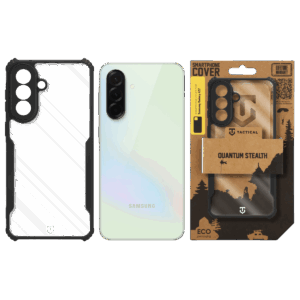 Tactical Quantum Stealth dėklas skirtas Samsung Galaxy A37 skaidrus/juodos spalvos - Image 2