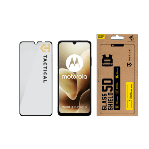 Tactical Apsauginis stiklas Shield 5D skirtas Motorola Moto G06/G06 Power Black - Image 2