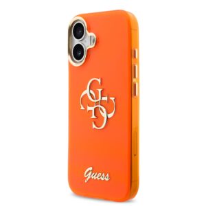 Guess IML 4G Script Metal Logo dėklas skirtas iPhone 17 Orange - Image 1