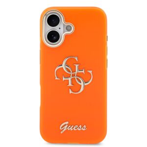 Guess IML 4G Script Metal Logo dėklas skirtas iPhone 17 Orange - Image 2