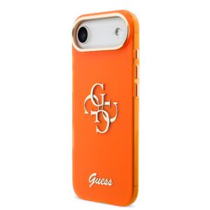 Guess IML 4G Script Metal Logo dėklas skirtas iPhone Air Orange