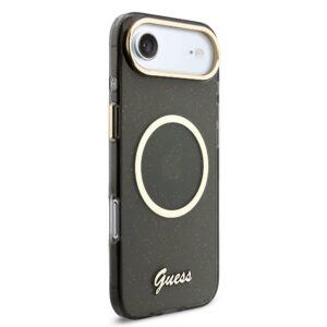 Guess IML Glitter Script Strap MagSafe dėklas skirtas iPhone Air Black - Image 2