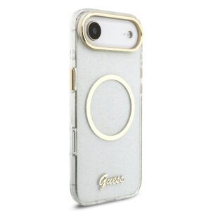 Guess IML Glitter Script Strap MagSafe dėklas skirtas iPhone Air Transparent - Image 2
