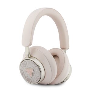 Guess PU 4G Triangle Logo ENC Wireless Headphone Pink - Image 2