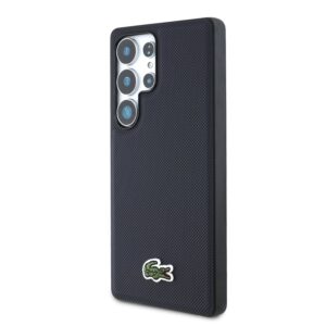 Lacoste Iconic Petit Pique Woven Logo MagSafe dėklas skirtas Samsung Galaxy S25 Ultra Blue