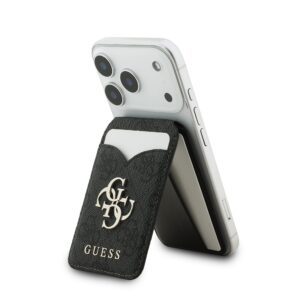 Guess PU 4G Mirror MagSafe Cardslot Stand Black - Image 2