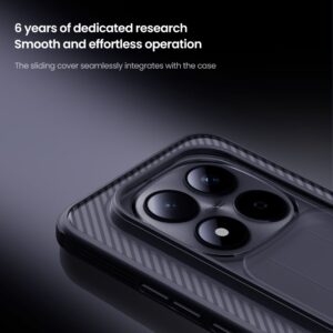 Nillkin CamShield PRO Hard dėklas skirtas Xiaomi Redmi Note 15 Pro+ 5G Transparent Black - Image 2