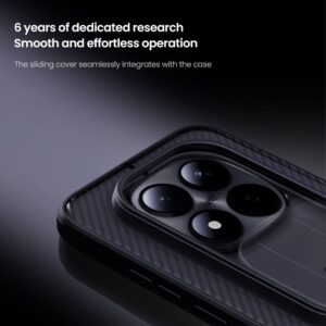 Nillkin CamShield PRO Hard dėklas skirtas Xiaomi Redmi Note 15 Pro 5G Transparent Black - Image 2