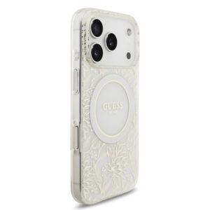 Guess IML Flowers Allover Strap MagSafe dėklas skirtas Apple iPhone 17 Pro baltos spalvos - Image 2