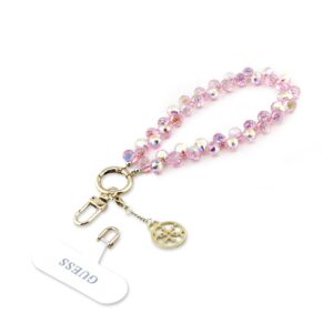 Guess Universal Wrist Strap Crystals 4G Charm rožinės spalvos