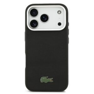 Lacoste Iconic Petit Pique Metal Logo MagSafe dėklas skirtas Apple iPhone 17 Pro Max juodos spalvos - Image 2