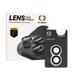 Apsauginis stiklas Tel Protect 3D Lens Aramid Series on camera skirtas Apple iPhone 17 (lens 2 pieces)
