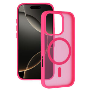 Tel Protect Aura Matte Magsafe dėklas skirtas Apple iPhone 16 hot rožinės spalvos