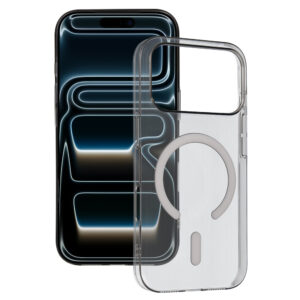 Transparent Slim Magsafe dėklas skirtas Apple iPhone 17 Pro pilkos spalvos