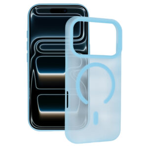 Tel Protect Mist Matte Magsafe dėklas skirtas Apple iPhone 15 light mėlynos spalvos