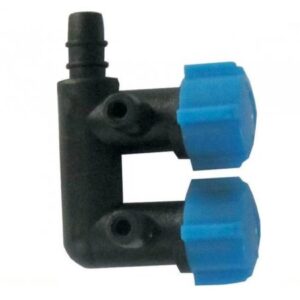 Kraniukas-šakotuvas į 2 išėjimus