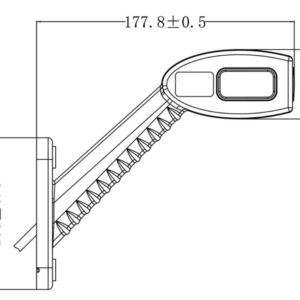 Gabaritų žibintas KMR8 LED 178mm 1224V kairės pusės - Image 4