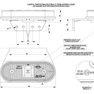 gabaritų žibintas lamp LD624 orange - Image 2