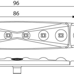 Gabaritų žibintas LED white 560.07 12V 5m cabel - Image 2