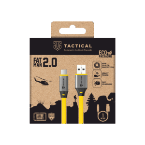 Tactical Fat Man 2.0 kabelis USB-A/USB-C 1m geltonos spalvos - Image 3