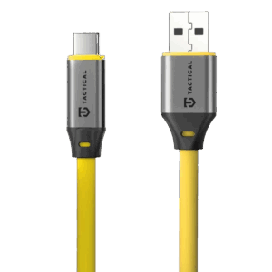 Tactical Fat Man 2.0 kabelis USB-A/USB-C 1m geltonos spalvos