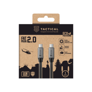 Tactical Fat Man 2.0 kabelis USB-C/USB-C 1m pilkos spalvos - Image 3