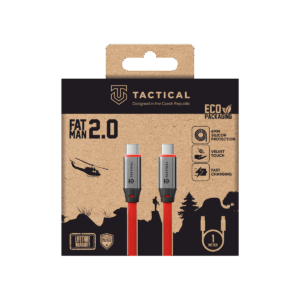 Tactical Fat Man 2.0 kabelis USB-C/USB-C 1m raudonos spalvos - Image 3