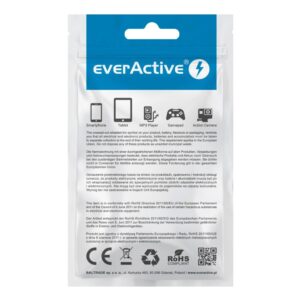 everActive 1 m ilgio USB-C kabelis - juodas, pintas, palaiko greitąjį įkrovimą, 3A - CBB-1CB