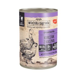 WIEJSKA ZAGRODA Chicken with duck - šlapias kačių maistas - 400g