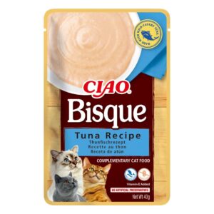 INABA Ciao Bisque Creamy soup with tuna, chicken, beef and salmon - skanėstas katėms - 24x40g - Image 2