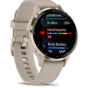 Garmin Venu 3S 3,05 cm (1.2") AMOLED 41 mm Skaitmeninis 390 x 390 pikseliai Lietimui jautrus ekranas Auksas, Pilka „Wi-Fi“ GPS (palydovinis) - Image 3
