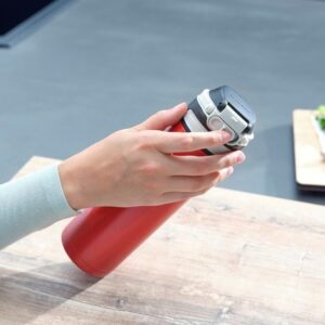 Leifheit 03273 kelioninis puodelis 600 ml Juoda, Raudona Nerūdijančiojo plieno - Image 2