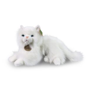Rappa - Plush realistic mascot Persian cat white lying 30 cm Eco-Friendly