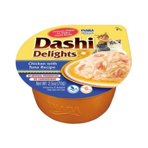 INABA Dashi Delights vištienos ir tuno sultinys - skanėstas katėms - 70g
