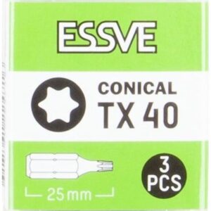 Atsuktuvų antgaliai TX40 25 mm 3 vnt