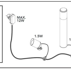 Prailginimo laidas Ludeco 12V PL7011, 12W, LED, IP44, 5m - Image 3