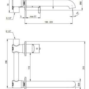 Praustuvo maišytuvas Deante Silia BQS_R54L, aukso - Image 2
