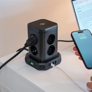 Buitinis ilgintuvas-stovas BRENNENSTUHL, 8 vietų, 3USB, 2 m - Image 2