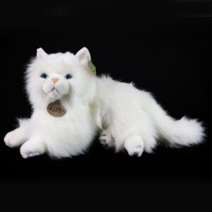 Rappa - Plush realistic mascot Persian cat white lying 30 cm Eco-Friendly - Image 4