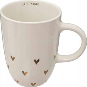 Puodelis, aukso/balta, 0.440 l