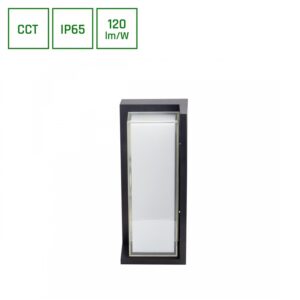 Sieninis lauko šviestuvas Spectrum, 20W, LED, IP65, juodas,