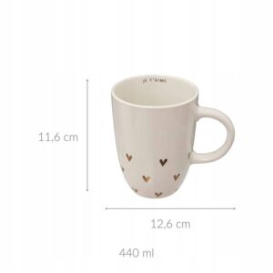 Puodelis, aukso/balta, 0.440 l - Image 2