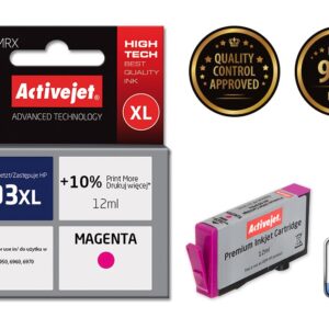 Activejet AH-903MRX rašalas (pakaitinis HP 903XL T6M07AE; "Premium"; 12 ml; raudonos spalvos) - Image 2